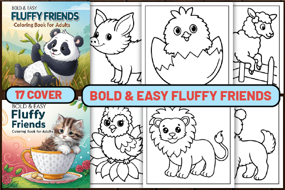 84 Bold & Easy Fluffy Friends Color Page: Your New Favorite Design Asset