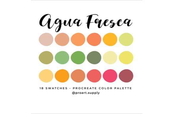 Agua Fresca Procreate Color Palette: A Vibrant Design Asset
