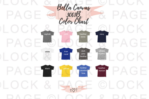 Bella Canvas 3001B Color Chart Mockup: A Designer's Asset