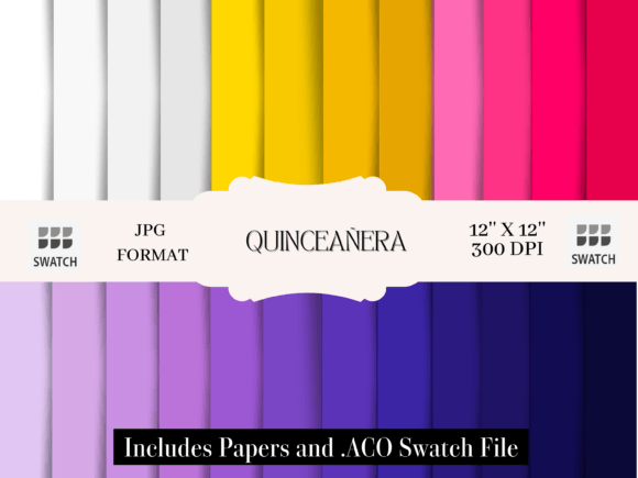 Celebrate in Style with Quinceañera JPGs & Color Swatches