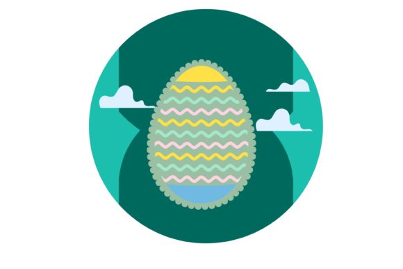Easter Egg Scalloped Design Color Blue: A Fresh Take on Festive Elegance