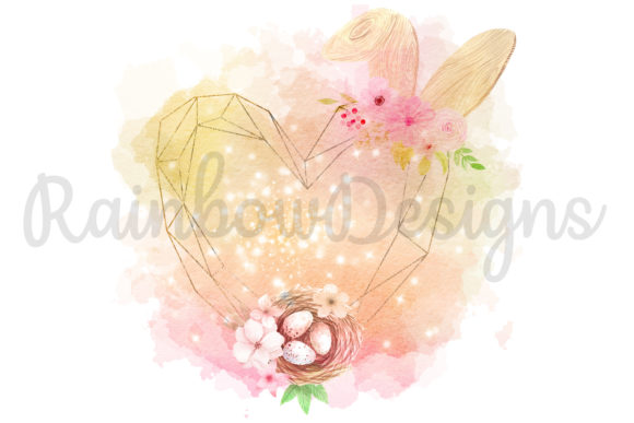 Easter Heart Watercolour Frame: A Fresh Design Asset