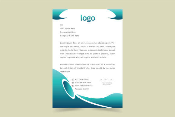 Elevate Your Brand with a Gradient Color Letterhead Pad Design