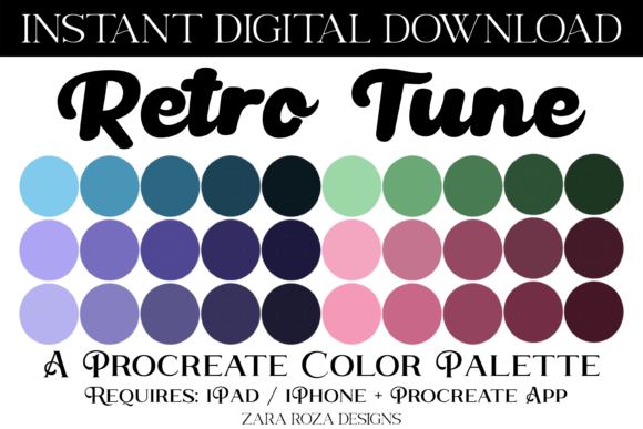 Retro Tune Procreate Color Palette: A Designer's Guide to Vintage Hues