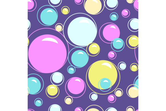Soap Bubbles Seamless Pattern: Color Foam & Fizz