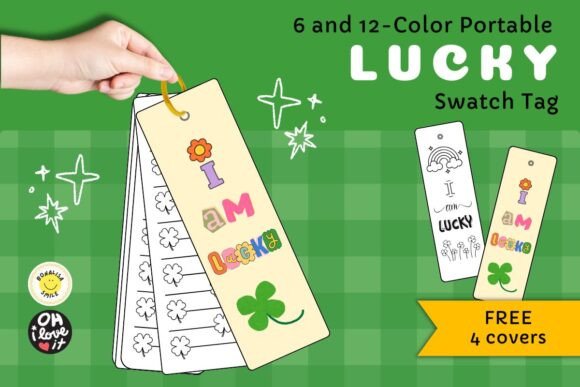 St. PATRICK LUCKY Color Swatch Tag: A Festive Design Asset