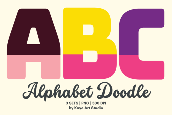 Unleashing Creativity with Dual Color Alphabet Doodle Clipart
