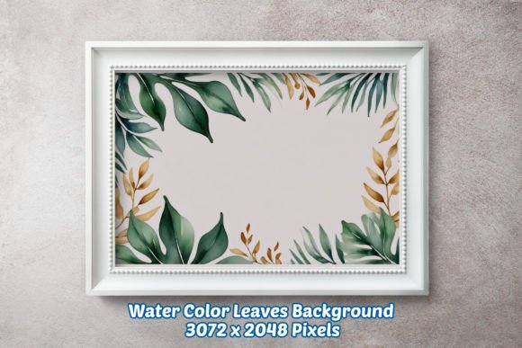 Water Color Leaves Background 01: Design Asset